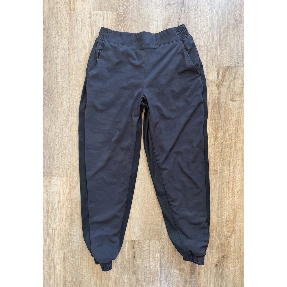 Athleta Brooklyn Textured Lined Jogger Camo Black Casual Pants Size 6